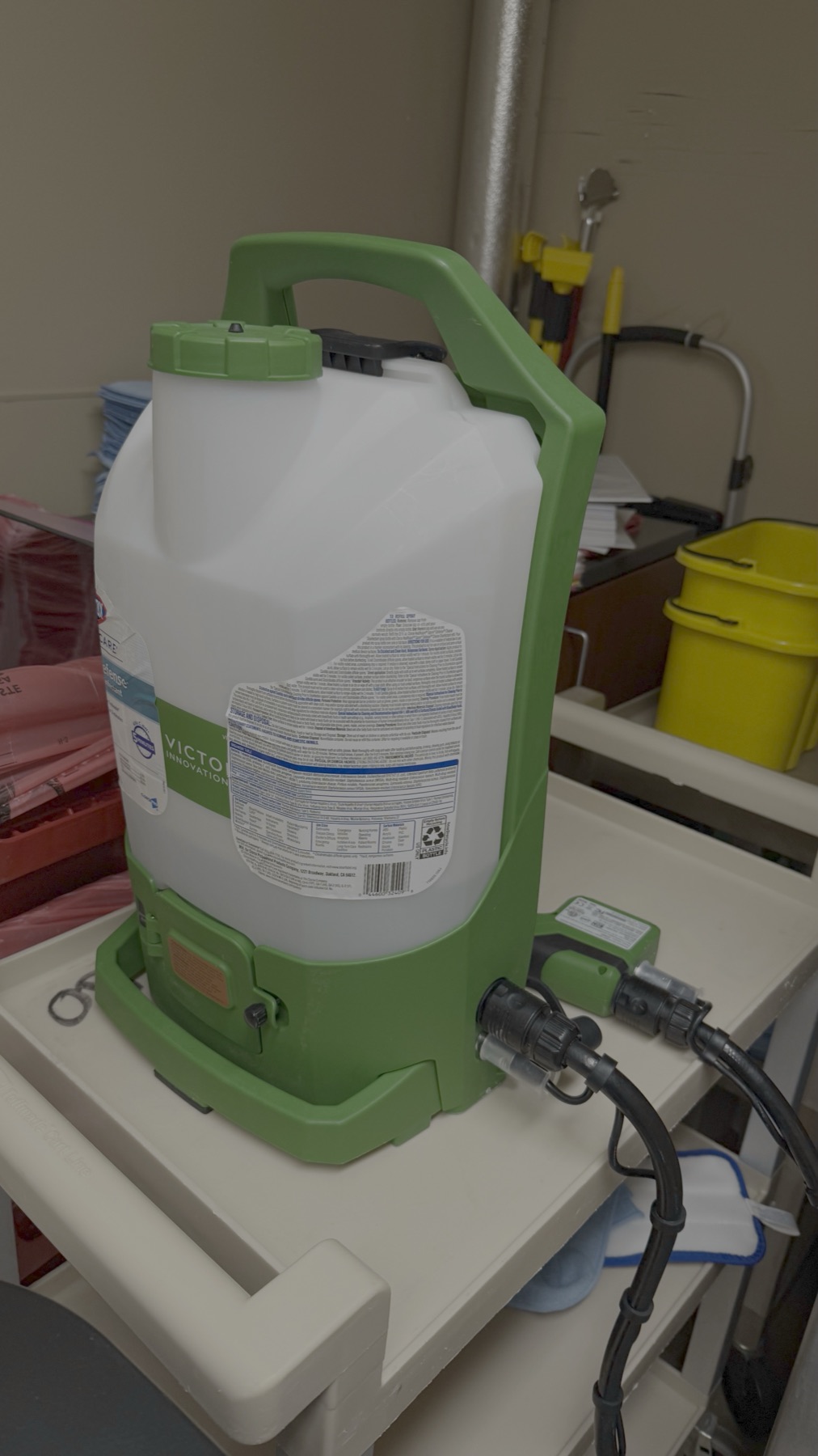 EPA-registered cleaning chemistry sprayer